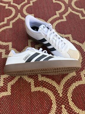 Adidas VL Court 3.0 Sneakers | White/Black Gum Sole | Women’s Size 10